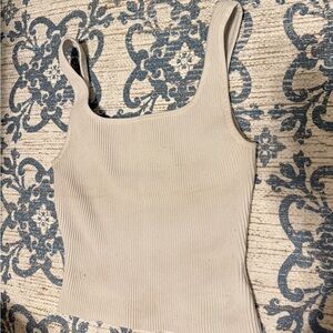 Babaton (artiza brand) light grey Ribbed Tank Top